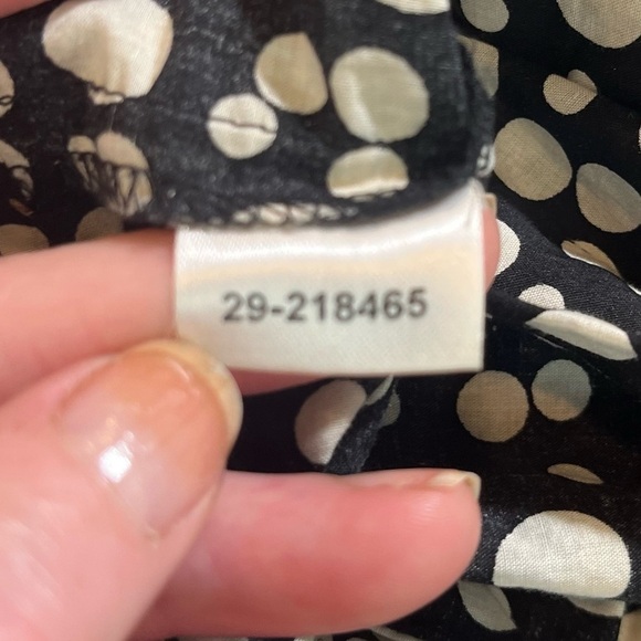 LOFT Black w/ White Polka Dots Tank Top with Wide Band Straps Size 14 - Picture 7 of 9